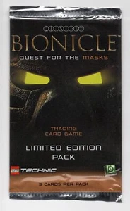 RARE Lego Bionicle Quest for the Masks Trading Card Game Ltd Ed Pack of 3 Cards - Foto 1 di 2
