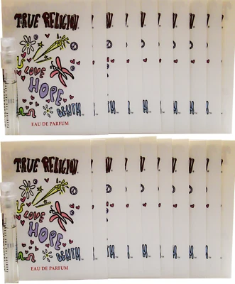 100 FRASCOS MUESTRAS de perfume True Religion para mujer EDP 1,5 ML *LOVE HOPE DENIM* Foto 1 de 3