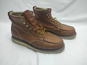 EVER BOOTS Botas de Trabajo Weldor para Hombre Puntera Suave Grano Completo Cuero Marrón Talla 11 M - Imagen 1 de 12