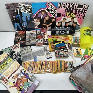 Vintage New Kids on the Block Lot - Books Magazines VHS Cards Puzzle Comics More - Picture 1 of 22