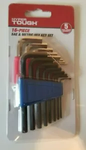 Hyper Tough 16-Piece SAE & METRIC HEX KEY SET - Picture 1 of 2