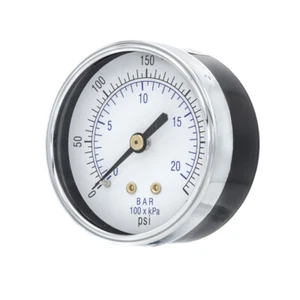 Dry Center Back Mount Pressure Gauge with 2.5" Dial, 0-300 PSI, 1/4" Male NPT - Picture 1 of 8