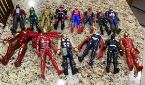 Lot 14 Hasbro Marvel 12" Action Figure Captain Thor Spiderman Groot Panther Iron - Picture 1 of 13