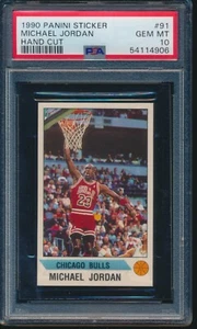 PSA 10 MICHAEL JORDAN 1990-91 Panini Stickers #91 Chicago Bulls RARE GEM MINT - Picture 1 of 4