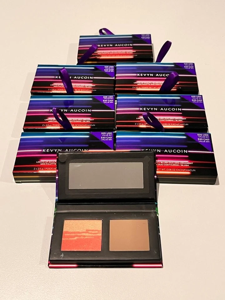 7 KEVYN AUCOIN СВЕТИТСЯ СКУЛЬПТУРА МИНИ ПАЛИТРА ДУЭТ КОНТУР 0,08 УНЦИЙ EA 0,56 УНЦИЙ TTL - Изображение 1 из 2