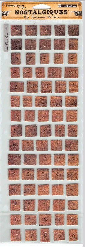 Rare NIP Sticko NOSTALGIQUES Stickers - SCRATCHED METAL ABC Sticker Collage - Image 1 of 1