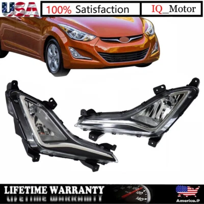 Par de montaje de luces antiniebla para Hyundai Elantra GT 2013 2014 2015 2016 2017 Foto 1 de 4