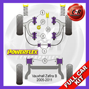 Powerflex Completo Juego Cojinete Apto para Opel Zafira B (05-11) No 2.0T