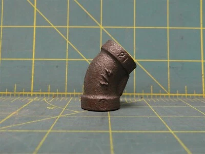 1/4" 45 Degree Elbow FNPT Butt-Weld Pipe Fitting Steel Threaded Schedule 160 - Image 1 of 4