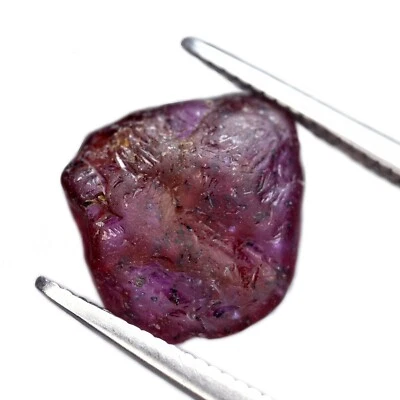 Certified 4.07ct Natural Untreated Purplish Red Ruby Madagascar Rough 11x9.7mm - Image 1 of 4