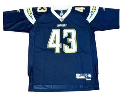 Футболка NFL Chargers Reebok 43 ЭКИПИРОВКА ИГРОКИ НФЛ XL вышитые номера для взрослых - Изображение 1 из 4