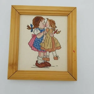 Cross Stitch Hummel 311 "Kiss Me" Framed 10" x 9"  - Bild 1 von 3