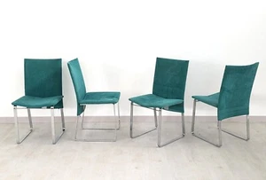 4 Sedie - Acciaio, Tessuto - Quattro sedie vintage - Foto 1 di 24