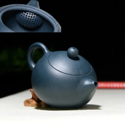 6oz Handmade Tea Pot Ball Shaped Infuser Holes Water Lock Yixing Zisha Xishi Pot - Image 1 of 4
