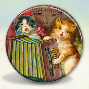 Singing Accordion Playing Cats Pocket Mirror tartx - Picture 1 of 3
