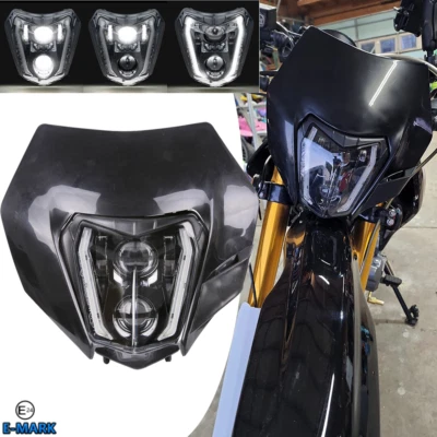 Máscara de carenado LED con faro haz alto bajo DRL para KTM 250 350 450 500 690 Foto 1 de 4