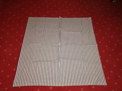 Omas Hand Arbeit Handarbeitsdecke 93cm x 90cm Streifen blau rot defekt #4 - Bild 1 von 4