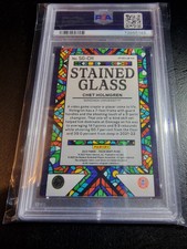 2022 PRIZM DRAFT PICKS CHET HOLMGREN STAINED GLASS #SG-CH PSA MINT 9