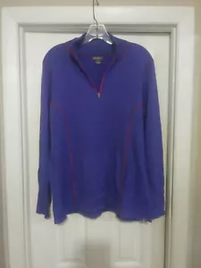 Eddie Bauer Women's Purple Polyester Blend Zip-Up Long Sleeve Sweater Sz XL - Bild 1 von 9