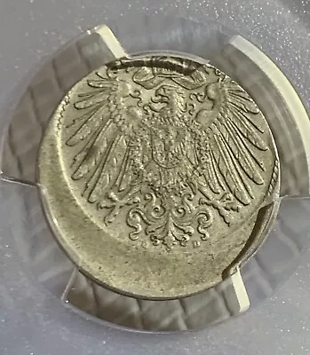 1898 D GERMANY MINT ERRO 20% OFF CENTER 10 PFG PCGS AU55 - Image 1 of 3