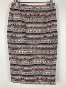 The Limited Pencil Skirt Womens Size 4 Black Ivory Lined Zip High Waist New - Picture 1 of 5