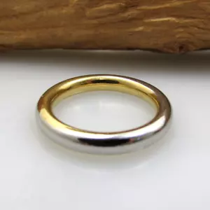 Sonderaktion,- Platin Ring aus 950er Platin und 900er Gelbgold Trauring - Bild 1 von 8