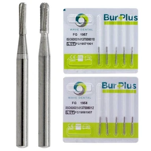 Wave Dental Burs Carbide High Speed FG 1957 1958 Crown Cutting Friction Grip - Picture 1 of 25