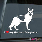 I Love My German Shepherd Sticker Die Cut Vinyl - V2 Heart Dog