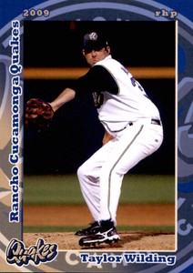 2009 Rancho Cucamonga Quakes Grandstand #34 Taylor Wilding Alta Loma California