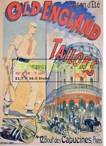 Pub Habit - Old England Tailors Bvd des capucines Paris 75- affiche plastifiée - Foto 1 di 24