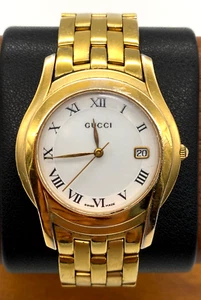Reloj Gucci Vintage Modelo 5400 Chapado en Oro Acero Inoxidable Damas - Imagen 1 de 12