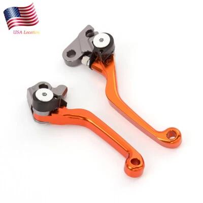 For KTM 350XCF-W 500XCF-W 2020-2022 CNC Brake Clutch Lever Dirtbike Pivot Orange - Image 1 of 4