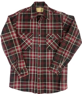 Vintage Sears Fieldmaster Tartan Flannel Shirt Perma-Press Mens Size Medium Tall - Picture 1 of 6