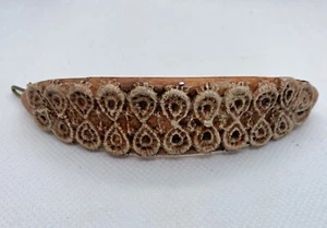 Barretta per capelli vintage in legno lunga 4". - Foto 1 di 3