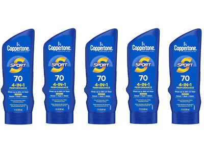 Coppertone Sport Sunscreen Lotion, SPF 70 Sunscreen, 7 fl oz - Pack of 5 - Image 1 of 4