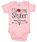 Funny Baby Bodysuit "I love My Sister Sisters Brother & Sister Brothers"
