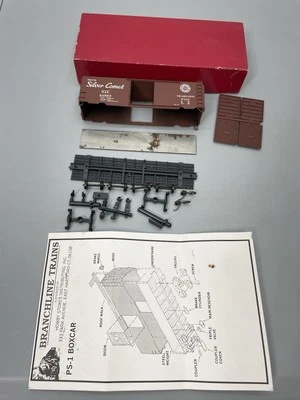 Vintage HO Branchline Seaboard SAL Silver Comet 40’ Boxcar 24863 Train Car Kit - Image 1 of 4
