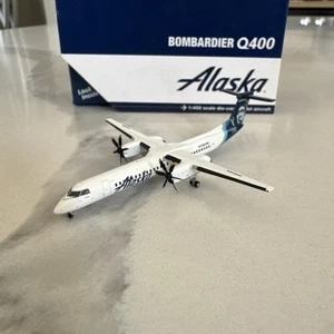 Gemini Jets 1:400 Alaska Airlines Bombardier Dash 8 Q400 Very Rare Free Shipping - Picture 1 of 4