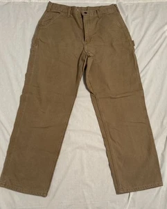 Pantalones Carhartt Para Hombres 34x32 Marrón Original peto calce ropa de trabajo bolsillos utilitarios - Imagen 1 de 11
