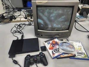 Sony PlayStation 2 Slim SCPH-75002 Console with Controller & Acc - TESTED - Ps2 - Picture 1 of 7