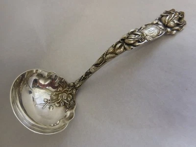 ALVIN BRIDAL ROSE 1903 CUCHARÓN DE SALSA DE PLATA ESTERLINA 6 1/2" DISEÑO CUENCO MONO "EMF" Foto 1 de 4