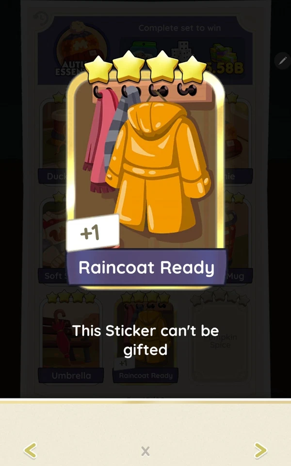 Monopoly Go Cards Raincoat Ready - Image 1 of 1