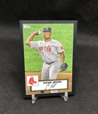 2021 Topps Rafael Devers /25 BLACK BORDER 1952 REDUX SSP No. T52-29 SF GIANTS 📈 - Image 1 of 4