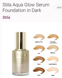 2 PACk Stila Aqua Glow Serum Foundation Light  1 fl. oz. / 30 ml. New In Box - Picture 1 of 2