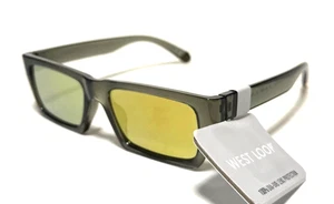 Nuevas GAFAS DE SOL West Loop Gris Transparente Geométricas Multicolor Lentes Espejadas Únicas - Imagen 1 de 7