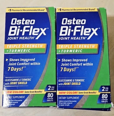 Lote de 2 Suplementos de Salud Articular Cúrcuma Triple Fuerza Osteo Bi-Flex Ex 03/28 Foto 1 de 2