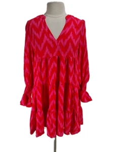 POMANDER PLACE Damen Kleid Größe L Hot Pink Ikat Kenzo 116A - Bild 1 von 7