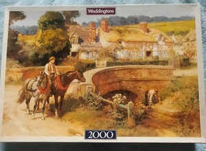 WADDINGTONS De Luxe / 2000 Piece Jigsaw Puzzle / By The Bridge - Picture 1 of 1