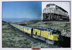 Folleto de fotos de tren Union Pacific Railroad hoja de información exhibición nuevo de stock - Imagen 1 de 1