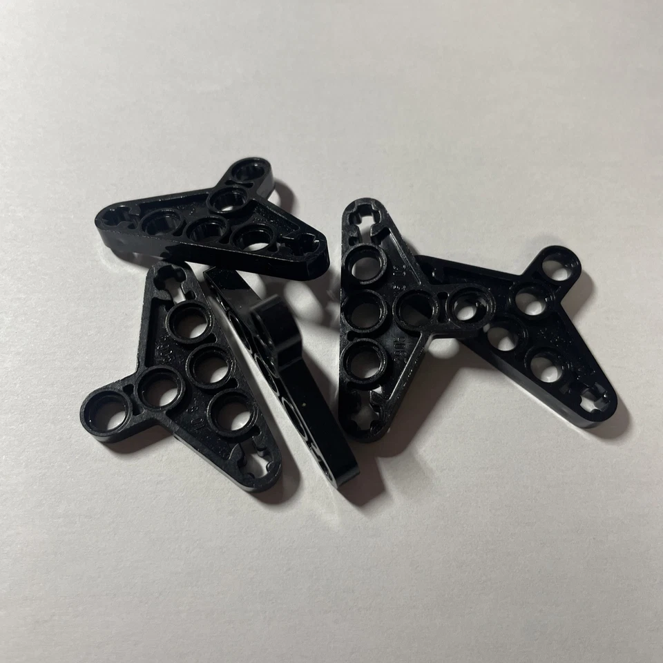 5x Lego Technic Liftarm flach Triangel 2905 schwarz Black - Bild 1 von 1